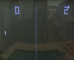 Videožaidimo „Pong“ ekranas